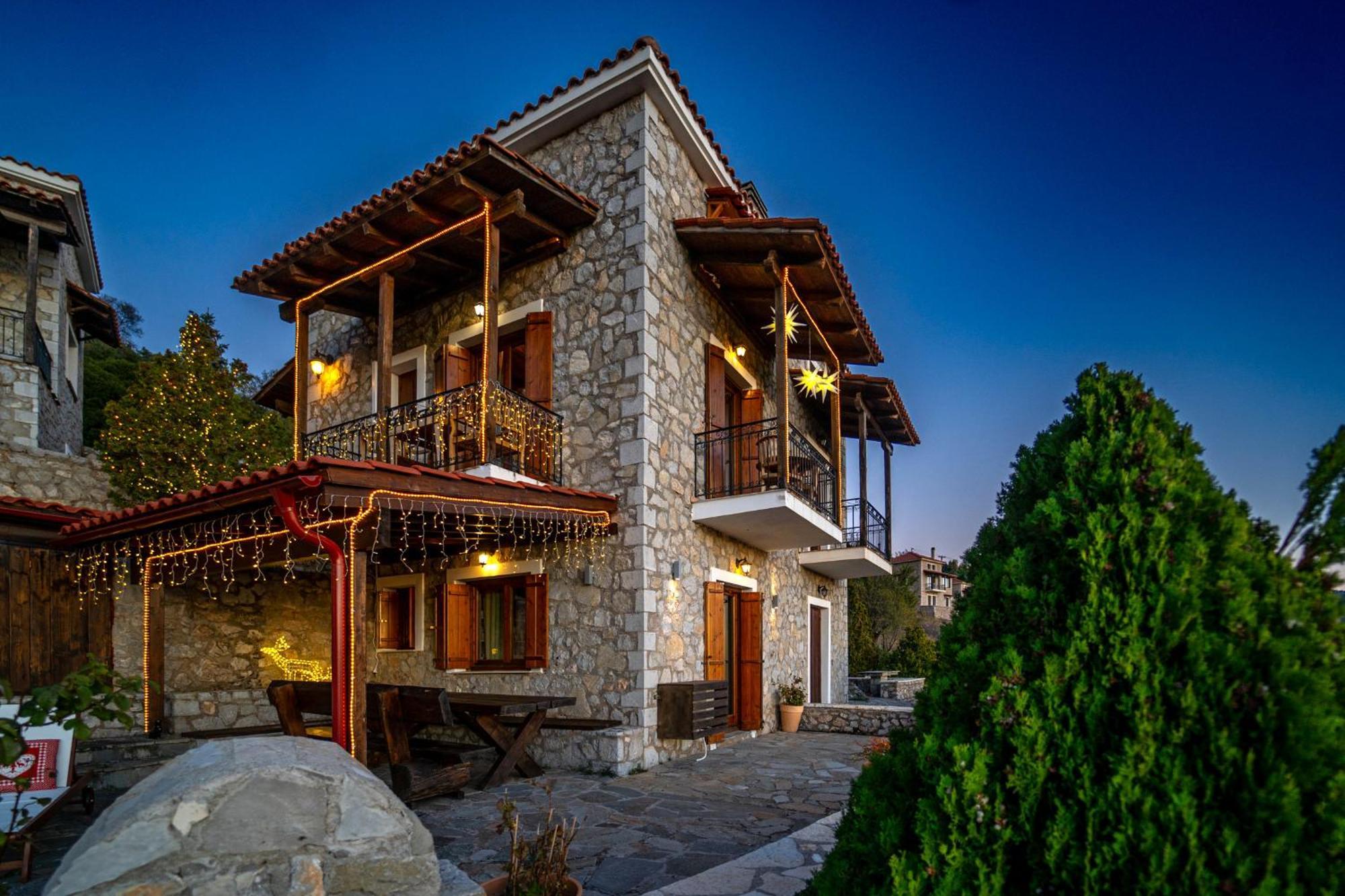 Rock Dandy Deluxe Chalet In Arachova - Delphi, Sauna, Prv Parking, Amazing View Esterno foto