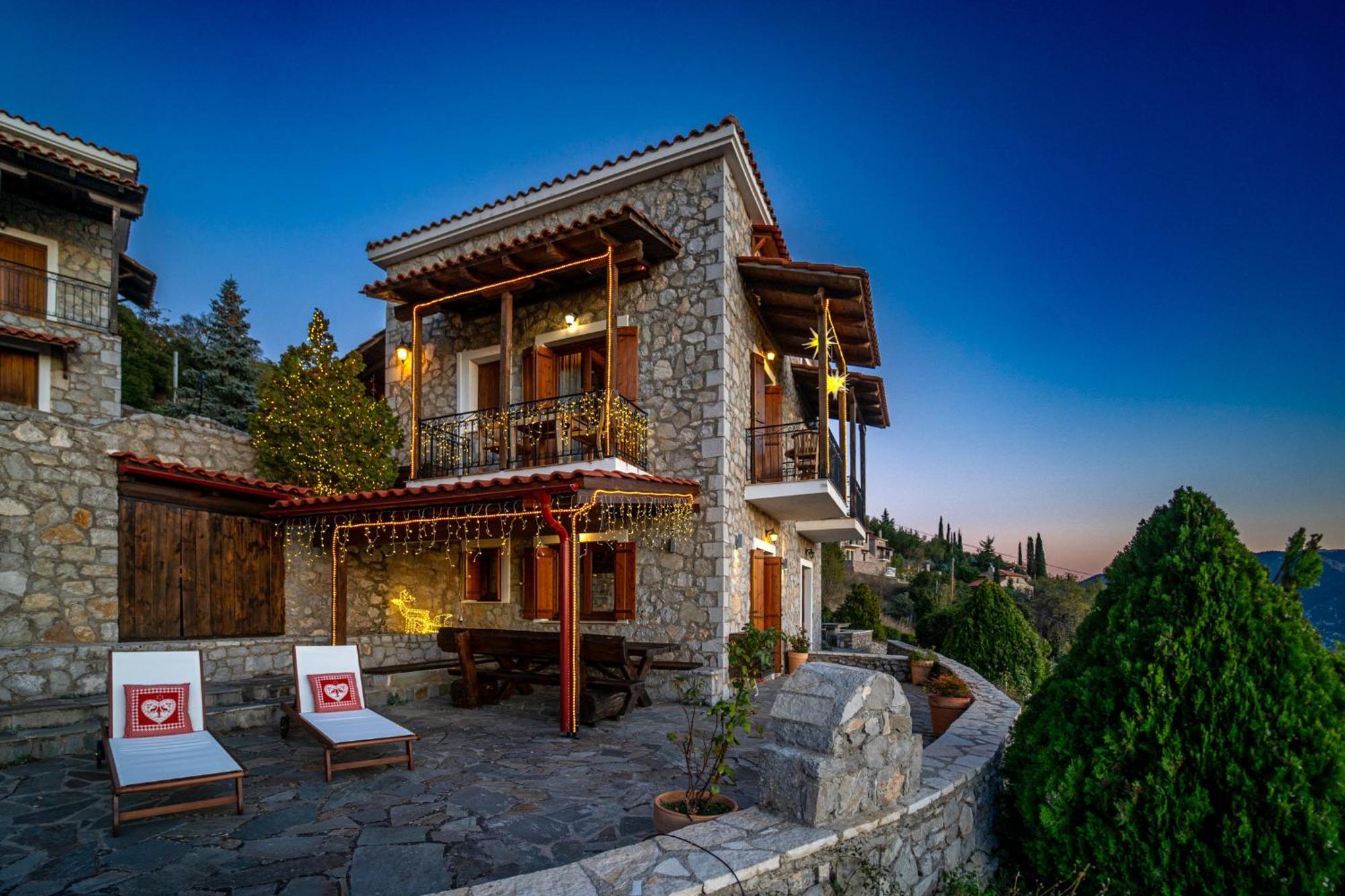 Rock Dandy Deluxe Chalet In Arachova - Delphi, Sauna, Prv Parking, Amazing View Esterno foto