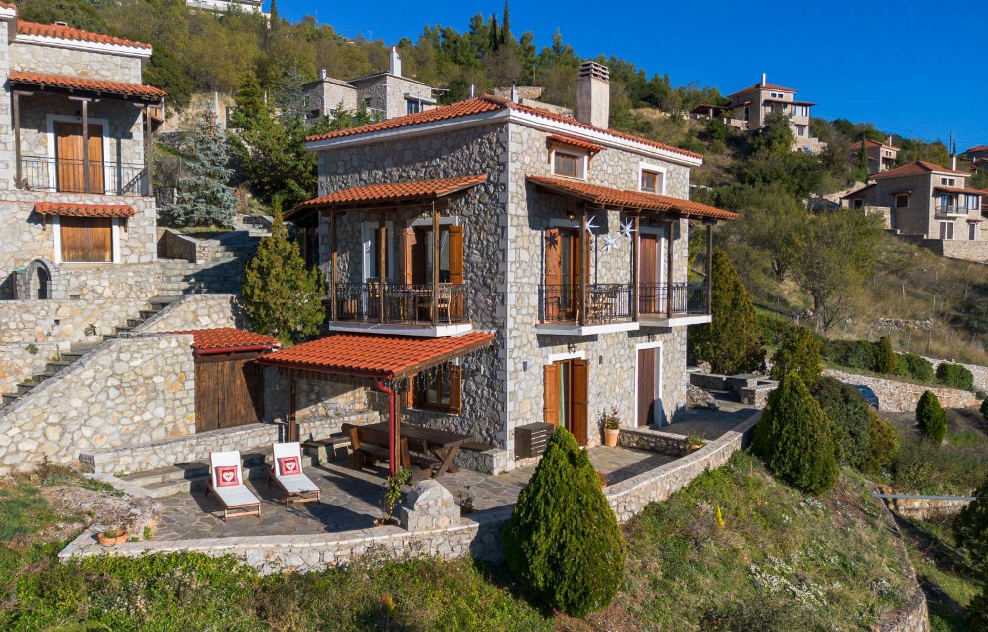Rock Dandy Deluxe Chalet In Arachova - Delphi, Sauna, Prv Parking, Amazing View Esterno foto