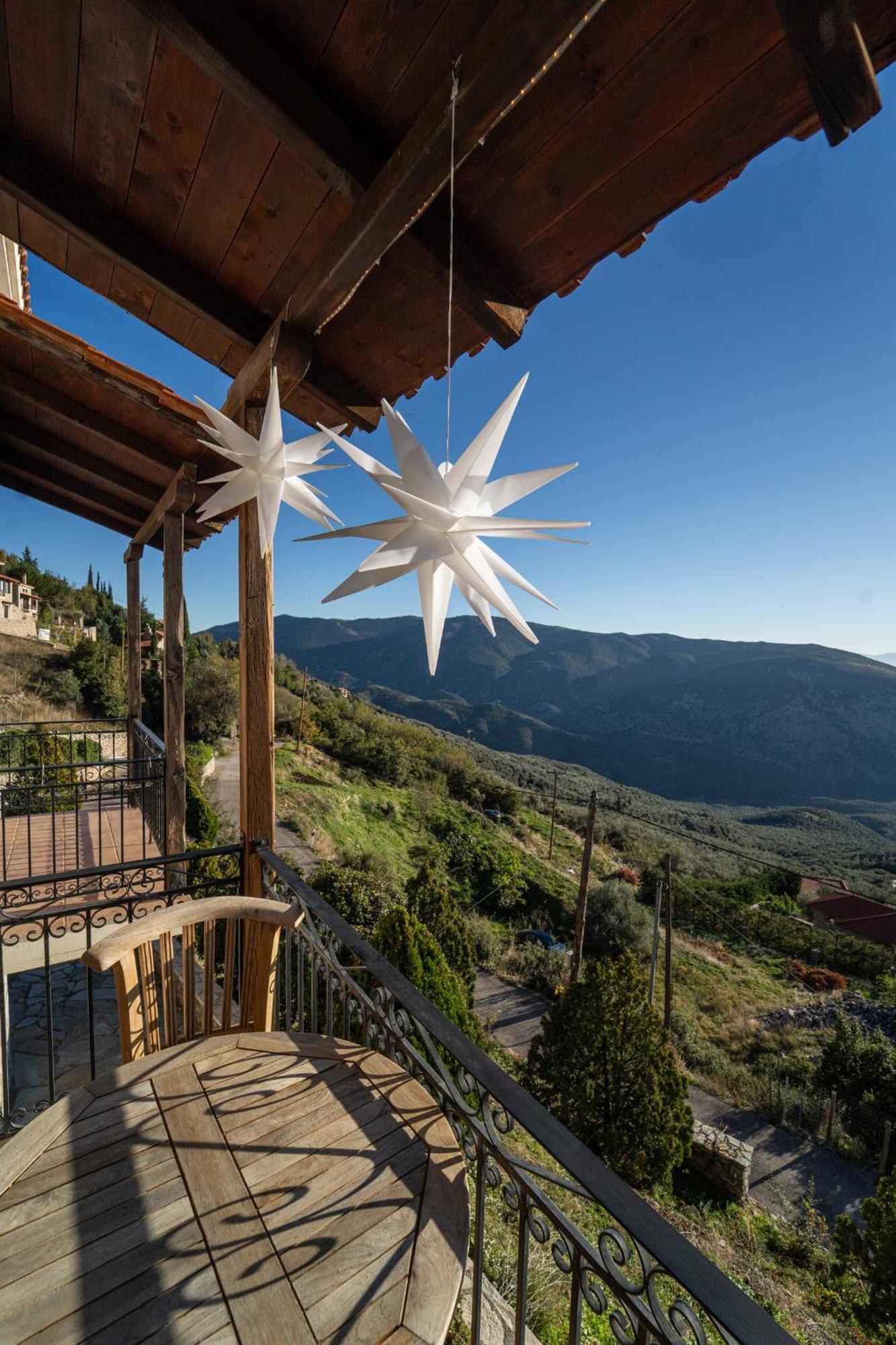 Rock Dandy Deluxe Chalet In Arachova - Delphi, Sauna, Prv Parking, Amazing View Esterno foto