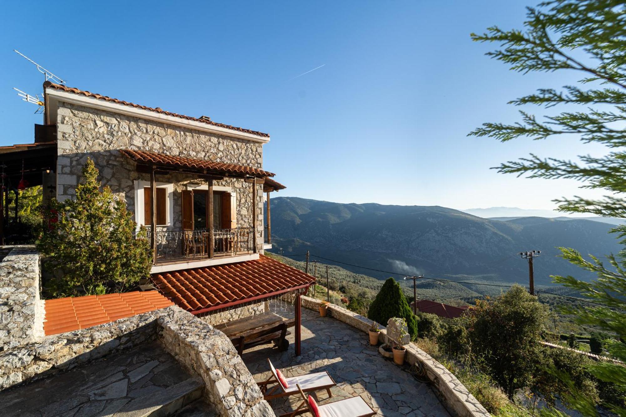 Rock Dandy Deluxe Chalet In Arachova - Delphi, Sauna, Prv Parking, Amazing View Esterno foto