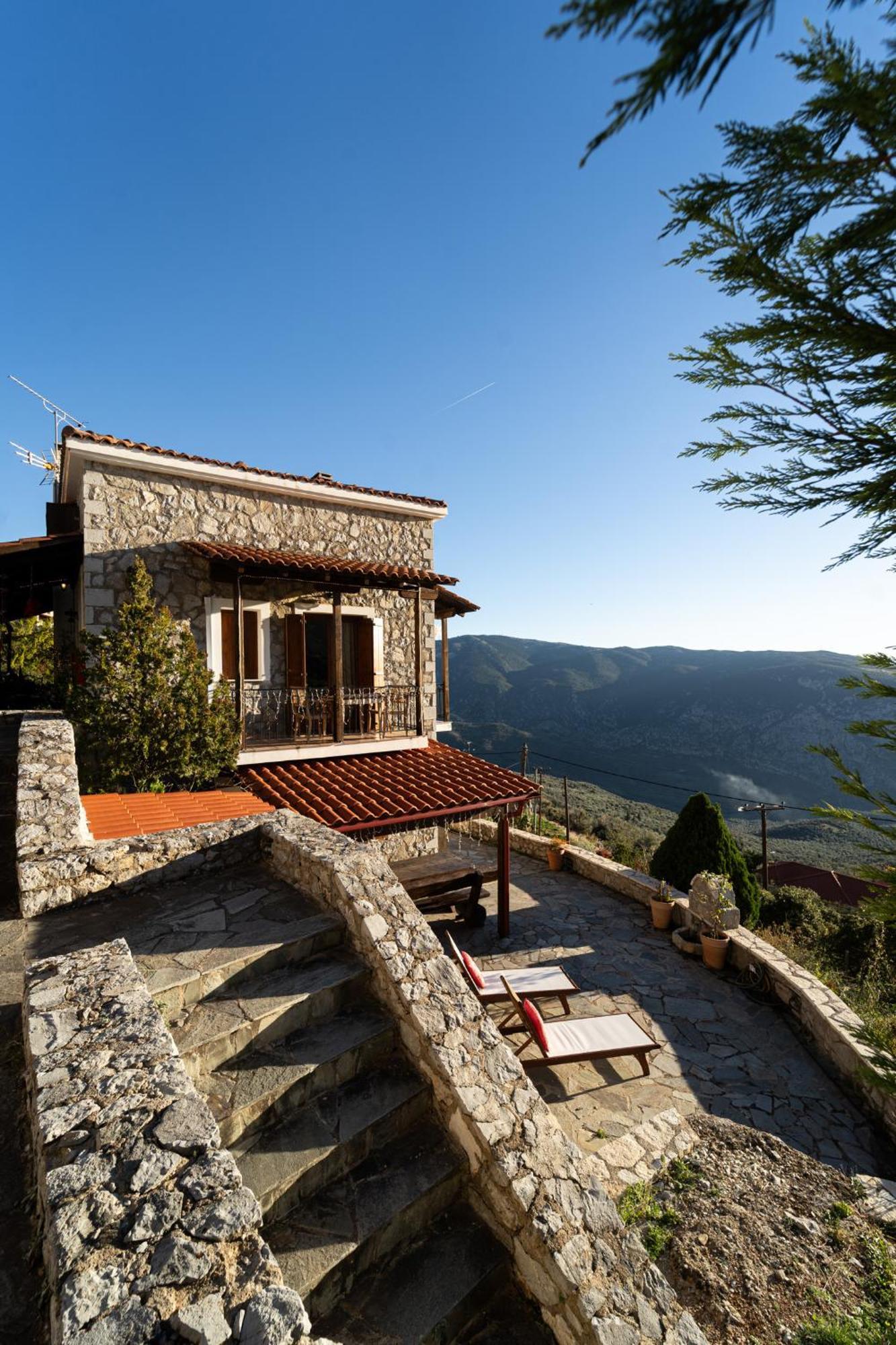 Rock Dandy Deluxe Chalet In Arachova - Delphi, Sauna, Prv Parking, Amazing View Esterno foto