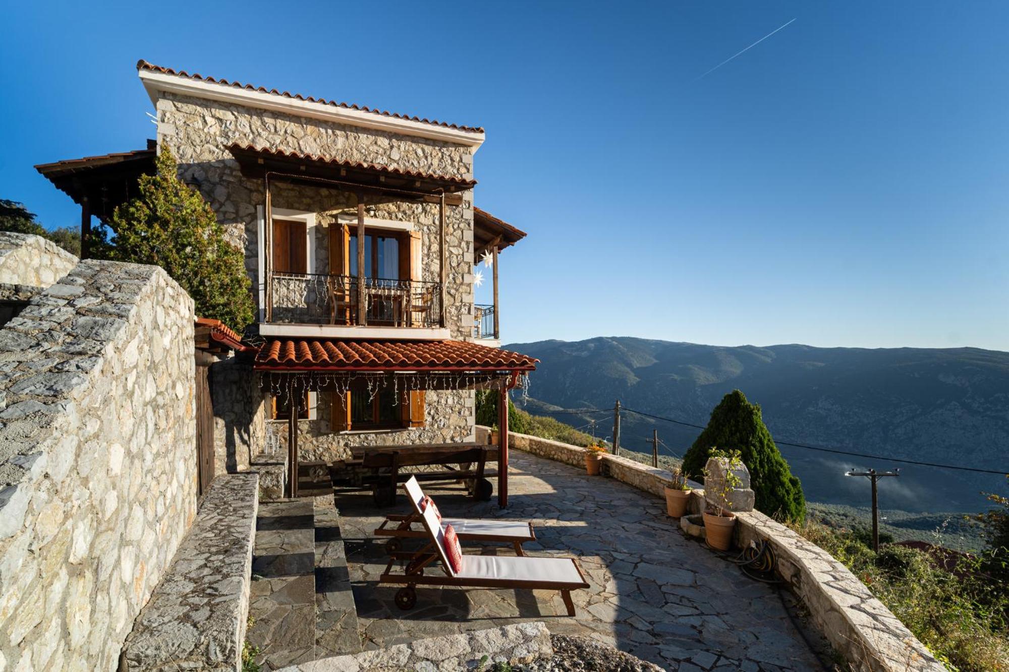 Rock Dandy Deluxe Chalet In Arachova - Delphi, Sauna, Prv Parking, Amazing View Esterno foto