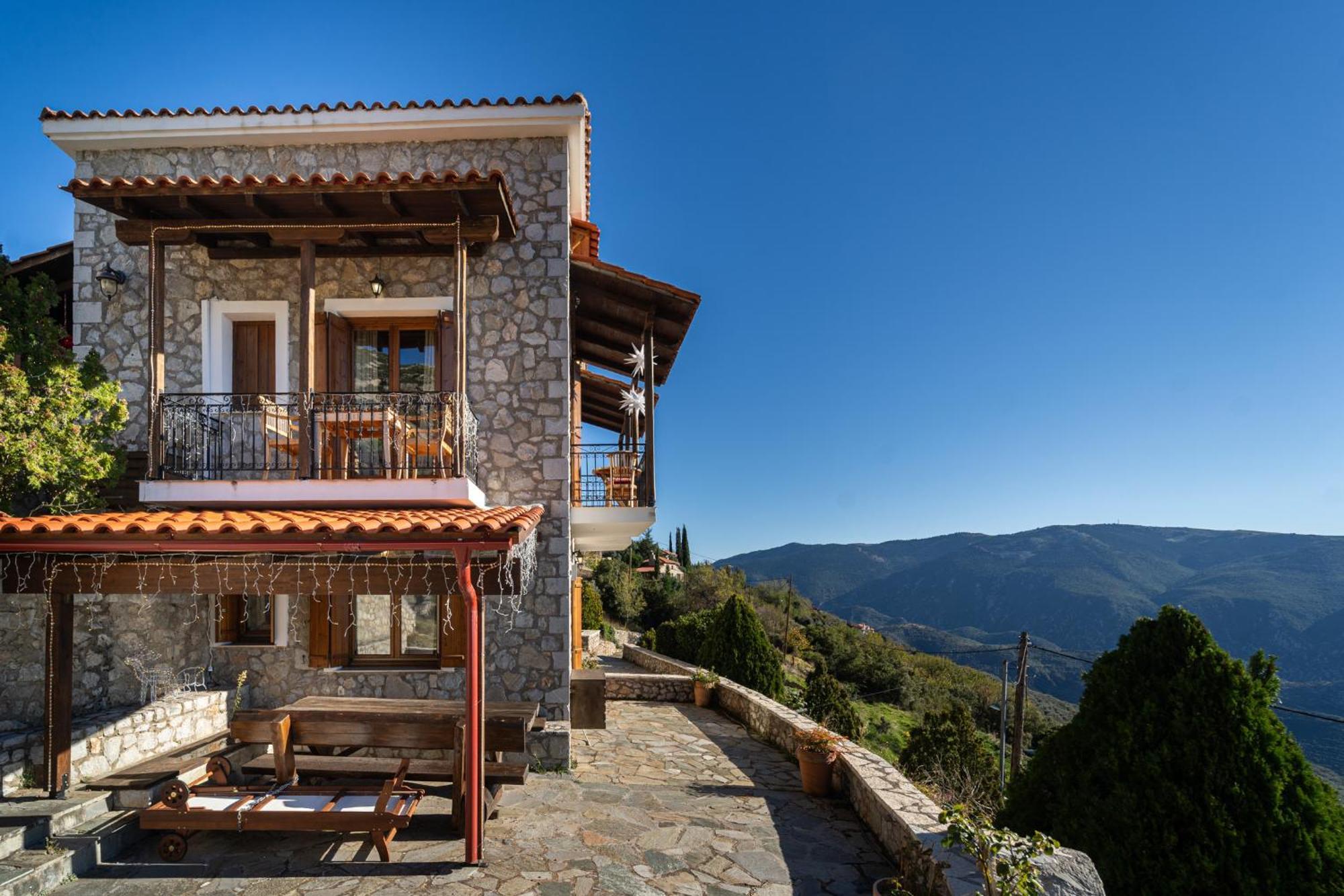 Rock Dandy Deluxe Chalet In Arachova - Delphi, Sauna, Prv Parking, Amazing View Esterno foto
