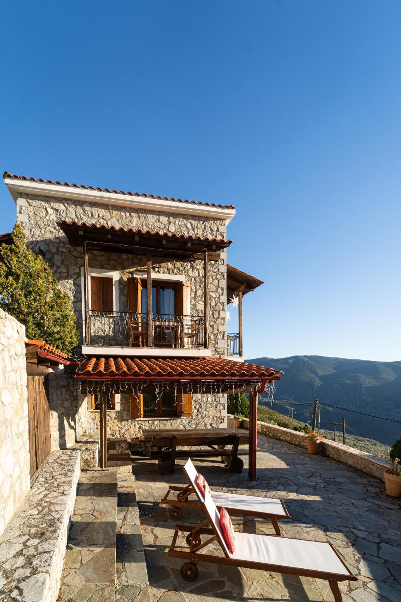 Rock Dandy Deluxe Chalet In Arachova - Delphi, Sauna, Prv Parking, Amazing View Esterno foto