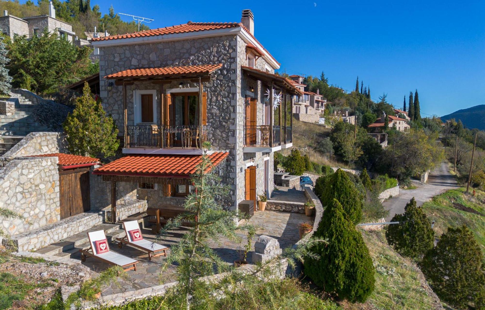 Rock Dandy Deluxe Chalet In Arachova - Delphi, Sauna, Prv Parking, Amazing View Esterno foto